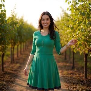 MATILDA JANE x JOANNA GAINES Green Pastures Dress Fit & Flare Jersey Womens XS